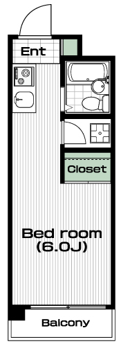 恋ヶ窪駅の賃貸 39,000円 間取り図