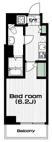桜上水駅の賃貸 73,000円 間取り図
