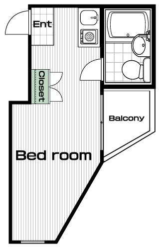 聖蹟桜ヶ丘駅の賃貸 32,000円 間取り図