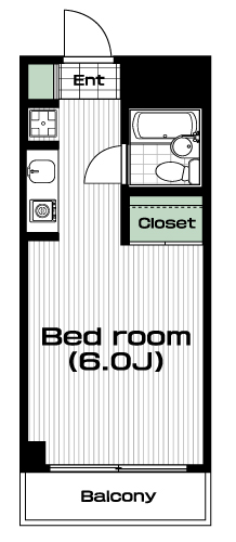白糸台駅の賃貸 43,000円 間取り図