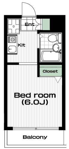 祖師ヶ谷大蔵駅の賃貸 52,000円 間取り図
