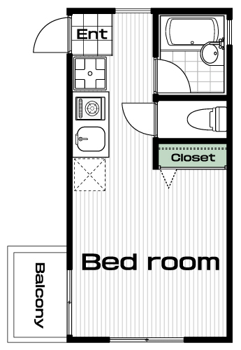 大崎駅の賃貸 76,000円 間取り図