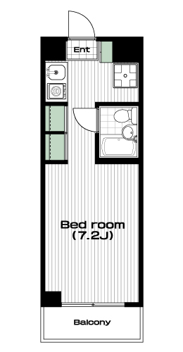 平和台駅の賃貸 54,000円 間取り図