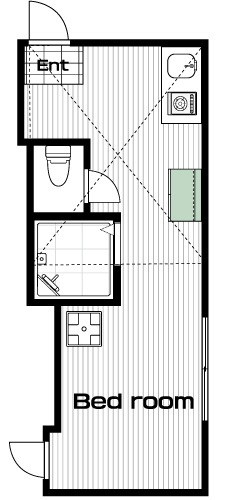中野駅の賃貸 66,000円 間取り図