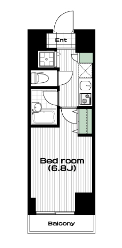 中村橋駅の賃貸 84,500円 間取り図