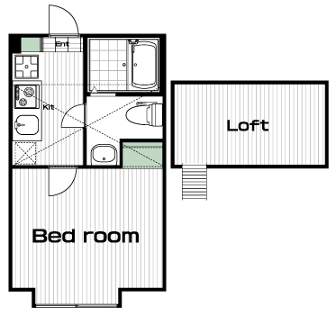 日吉駅の賃貸 75,000円 間取り図