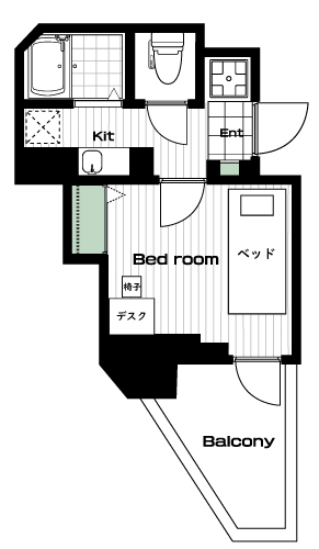 相模大野駅の賃貸 72,000円 間取り図