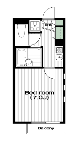 江古田駅の賃貸 63,000円 間取り図