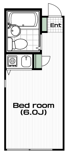 府中駅の賃貸 42,000円 間取り図