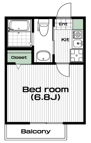 日吉駅の賃貸 78,000円 間取り図