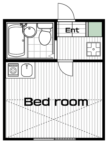 笹塚駅の賃貸 56,000円 間取り図