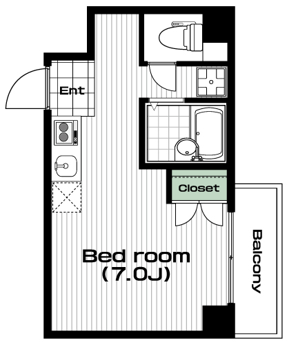 蒲田駅の賃貸 71,000円 間取り図