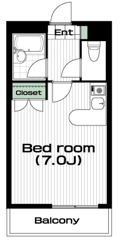 日吉駅の賃貸 58,000円 間取り図