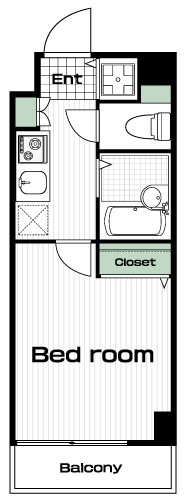 上北沢駅の賃貸 74,000円 間取り図