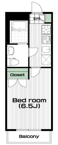高田馬場駅の賃貸 85,000円 間取り図