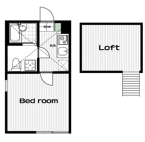 生田駅の賃貸 59,000円 間取り図