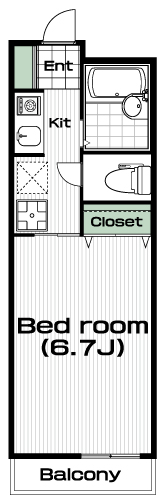 恩田駅の賃貸 57,000円 間取り図