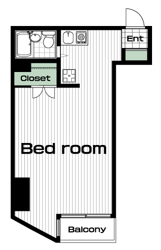 西八王子駅の賃貸 44,000円 間取り図