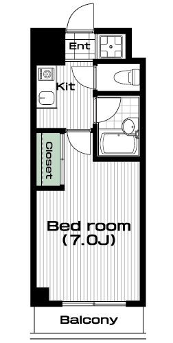 経堂駅の賃貸 82,000円 間取り図