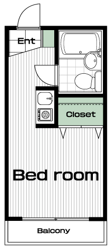 三鷹駅の賃貸 58,000円 間取り図