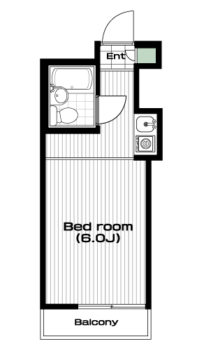 板橋区役所前駅の賃貸 65,000円 間取り図