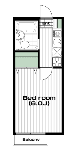 南与野駅の賃貸 40,000円 間取り図