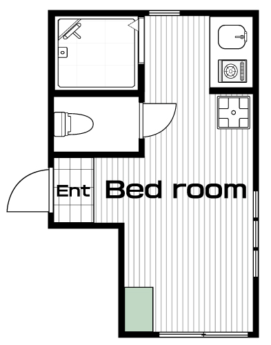 方南町駅の賃貸 55,000円 間取り図