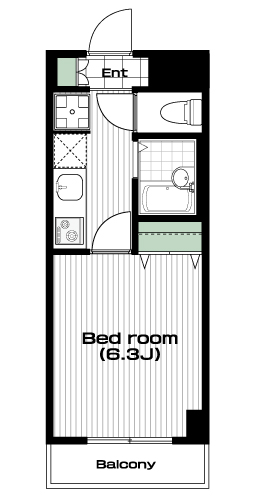 ときわ台駅の賃貸 65,000円 間取り図