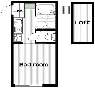 菊名駅の賃貸 55,000円 間取り図