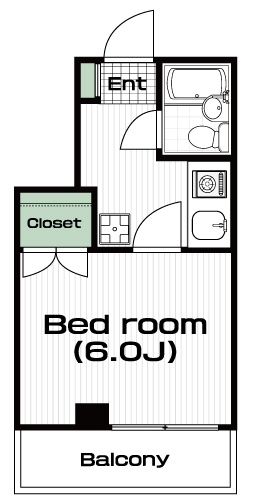 高円寺駅の賃貸 70,000円 間取り図