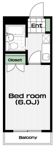 京王堀之内駅の賃貸 21,000円 間取り図