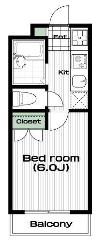 馬込駅の賃貸 75,000円 間取り図