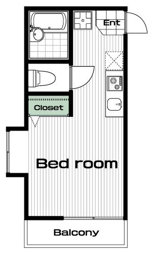 和田町駅の賃貸 48,000円 間取り図