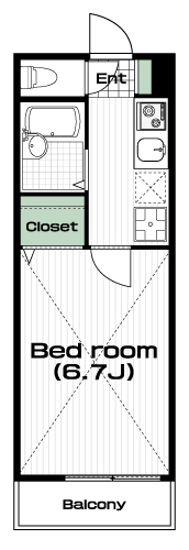 東伏見駅の賃貸 66,000円 間取り図
