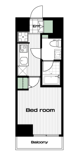 大塚駅の賃貸 88,000円 間取り図