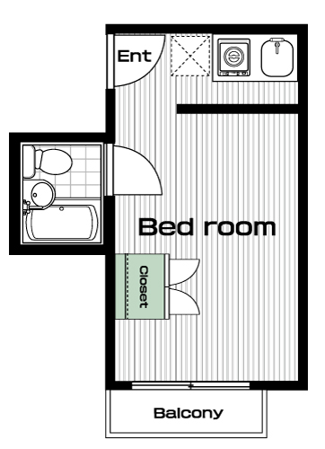桜上水駅の賃貸 50,000円 間取り図