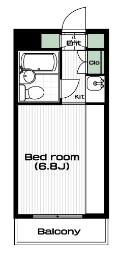 玉川学園前駅の賃貸 39,000円 間取り図