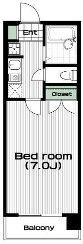 新宿駅の賃貸 82,000円 間取り図