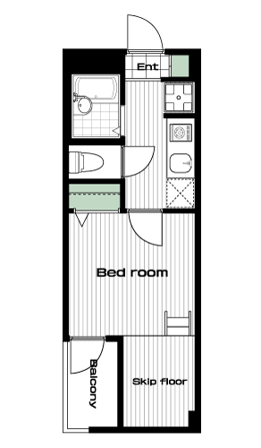 西早稲田駅の賃貸 94,000円 間取り図