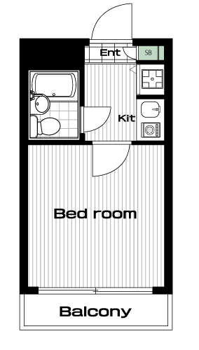 大岡山駅の賃貸 57,000円 間取り図