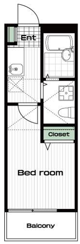 千歳烏山駅の賃貸 58,000円 間取り図