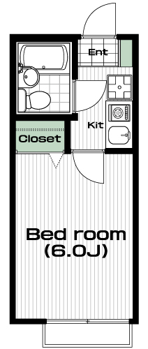 祖師ヶ谷大蔵駅の賃貸 54,000円 間取り図