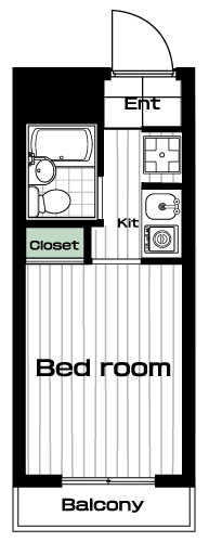戸越銀座駅の賃貸 65,000円 間取り図