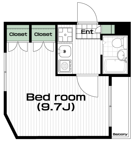 高田馬場駅の賃貸 63,000円 間取り図
