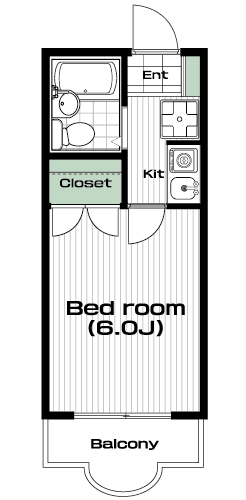 白楽駅の賃貸 50,000円 間取り図