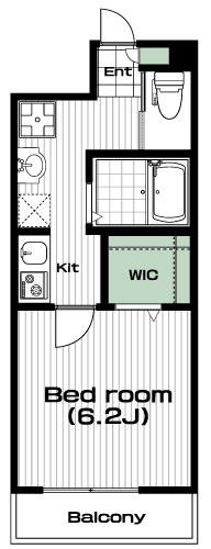 三ツ沢下町駅の賃貸 74,000円 間取り図
