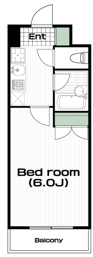 明大前駅の賃貸 76,000円 間取り図