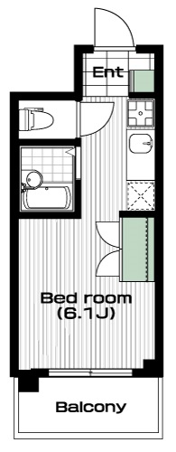 早稲田駅の賃貸 80,500円 間取り図