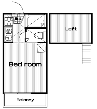 白楽駅の賃貸 53,000円 間取り図