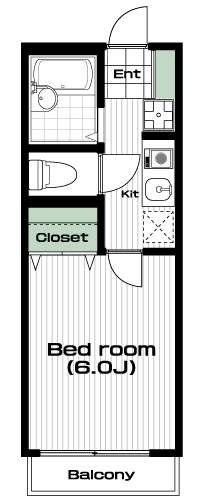 高津駅の賃貸 52,000円 間取り図